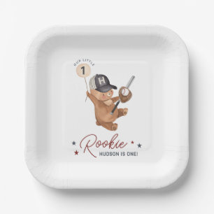 Rookie 1. Geburtstagsbär Pappteller
