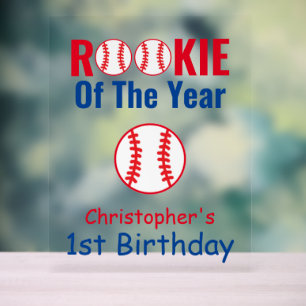 Rookie Baseball 1. Geburtstag Acrylschild