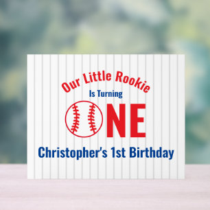Rookie Baseball 1. Geburtstag Acrylschild