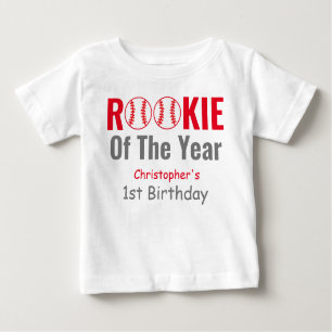 Rookie Baseball 1. Geburtstag Baby T-shirt