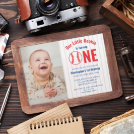 Rookie Baseball 1. Geburtstag Einladung