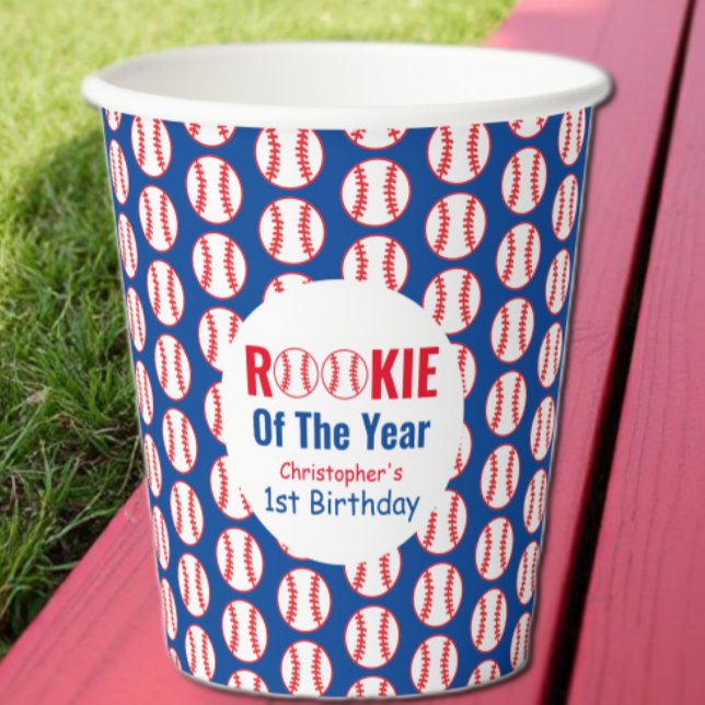 Rookie Baseball 1. Geburtstag Pappbecher (Von Creator hochgeladen)