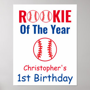 Rookie Baseball 1. Geburtstag Poster