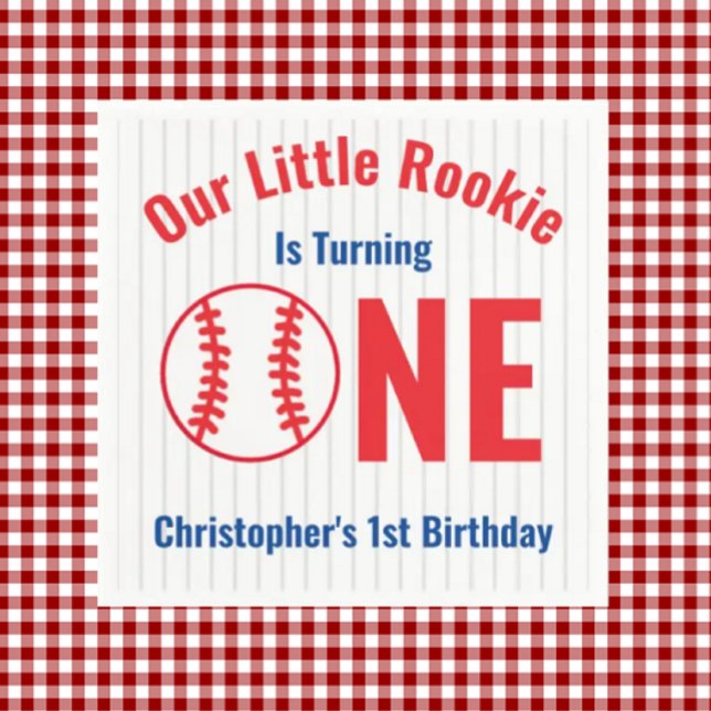 Rookie Baseball 1. Geburtstag Serviette (Von Creator hochgeladen)