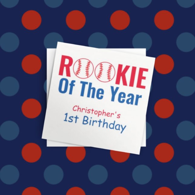 Rookie Baseball 1. Geburtstag Serviette (Von Creator hochgeladen)