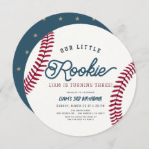 Rookie Baseball Boy Birthday Circle