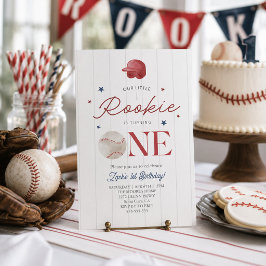 Rookie Baseball Cap Boys 1. Geburtstag Einladung