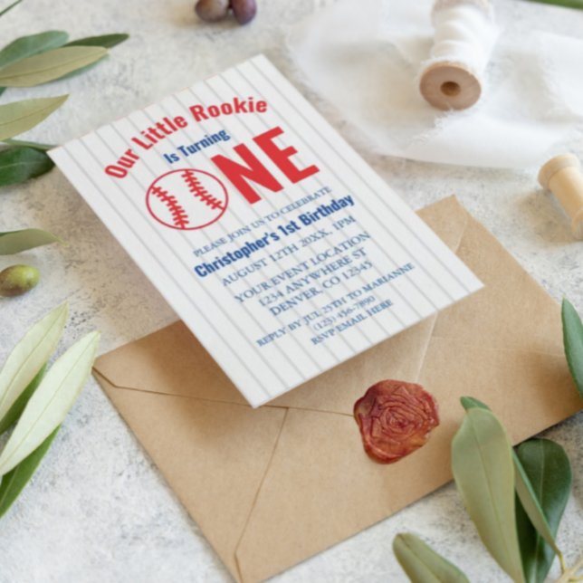 Rookie Baseball Einladung zum 1. Geburtstag (Von Creator hochgeladen)