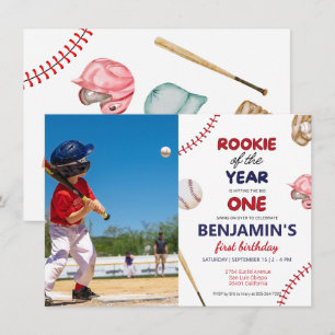 Rookie-Baseball-Foto Einladung