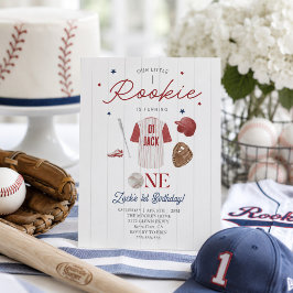 Rookie Baseball Individuelle Name Boys 1. Geburtst Einladung