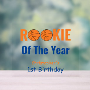 Rookie Basketball 1. Geburtstag Acrylschild