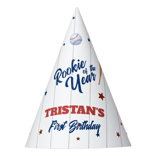 Rookie des 1. Geburtstags Partyhütchen (Vorderseite)