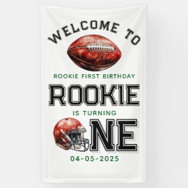 Rookie des 1. Geburtstagsfußballs Banner