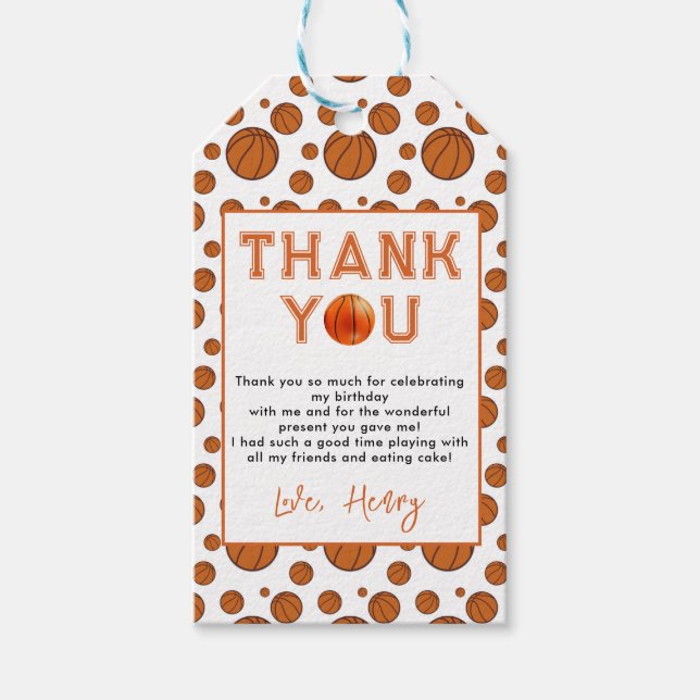 Rookie des Jahres 1. Geburtstag Basketball Geschenkanhänger (Vorderseite)