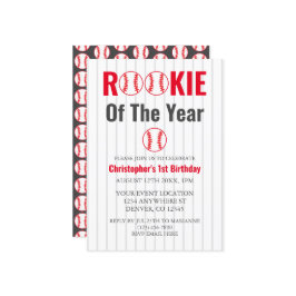 Rookie des Jahres Baseball 1. Geburtstag Einladung