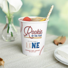 Rookie des Jahres Baseball 1. Geburtstag Party Pappbecher