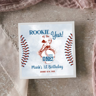 Rookie des Jahres Baseball 1. Geburtstag Party Serviette