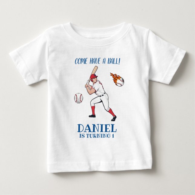 Rookie des Jahres Baseball Baby T-shirt (Vorderseite)