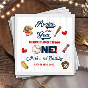 Rookie des Jahres Baseball Geburtstag Napkins Serviette