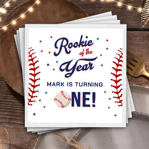 Rookie des Jahres Baseball Geburtstag Serviette