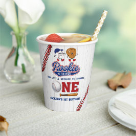 Rookie des Jahres Baseball Geburtstagspapiere Cups Pappbecher