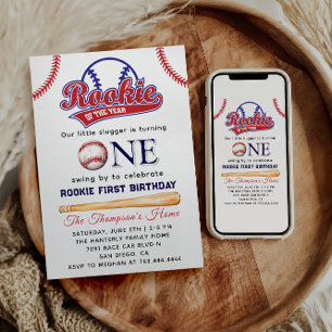 Rookie des Jahres baseball thematisiert 1. Geburts Einladung