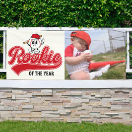 Rookie des Jahres Baseball Vinyl Geburtstag Banner