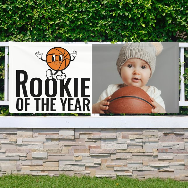 Rookie des Jahres Basketball Vinyl Geburtstag Banner (Von Creator hochgeladen)