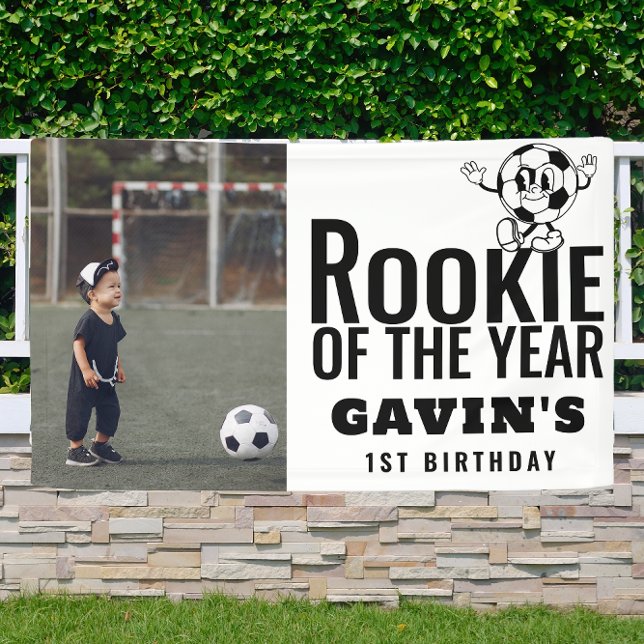 Rookie des Jahres Fußball Vinyl Geburtstag Banner (Von Creator hochgeladen)