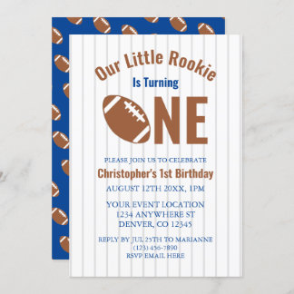 Rookie Football 1. Geburtstag Einladung