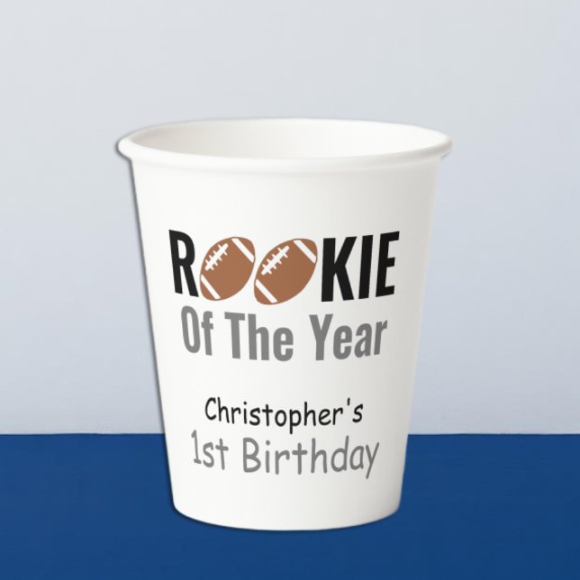 Rookie Football 1. Geburtstag Pappbecher (Von Creator hochgeladen)