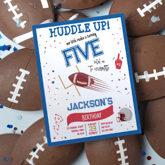 Rookie Football Budget Geburtstag Einladung herunt