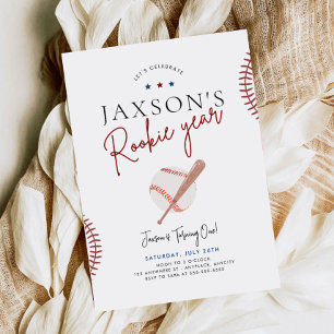 Rookie Jahr Erstgeburt Einladung Baseball