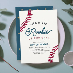 Rookie of the Year Baseball 1. Geburtstag Einladung