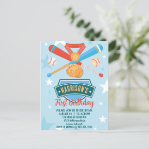 Rookie of the Year Baseball 1. Geburtstag Postkarte