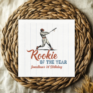 Rookie of the Year Baseball 1. Geburtstag Serviette