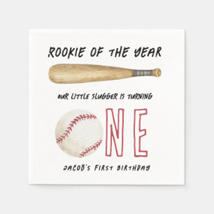 Rookie of the Year Baseball 1. Geburtstagsfeier Serviette