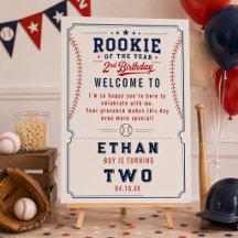 Rookie of the Year Baseball 2. Geburtstag Kinder