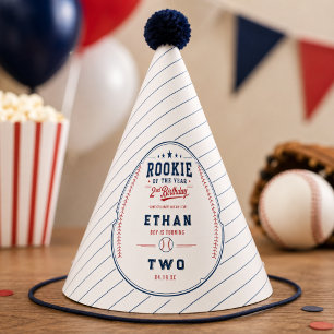 Rookie of the Year Baseball 2. Geburtstag Kinder Partyhütchen