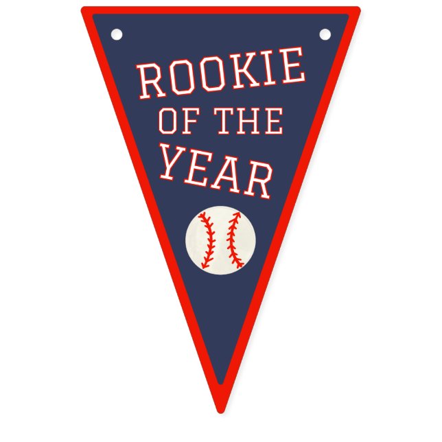Rookie of the Year Baseball Bunting Banner (Sechzehnte Fahne)