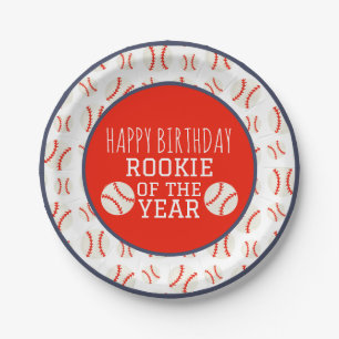 Rookie of the Year Baseball-Papierteller Pappteller