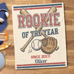 Rookie of the Year Baseball Vintage Fleecedecke