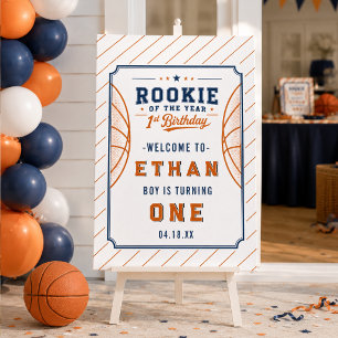 Rookie of the Year Basketball-Ticket zum 1. Geburt Banner