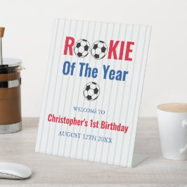 Rookie Of The Year Fußball 1. Geburtstag Sockelschild