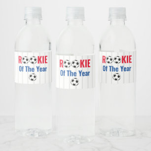 Rookie Of The Year Fußball 1. Geburtstag Wasserflaschenetikett