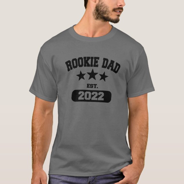 Rookie Vater Erstes Jahr Funny Expectant Daddy T-Shirt (Vorderseite)