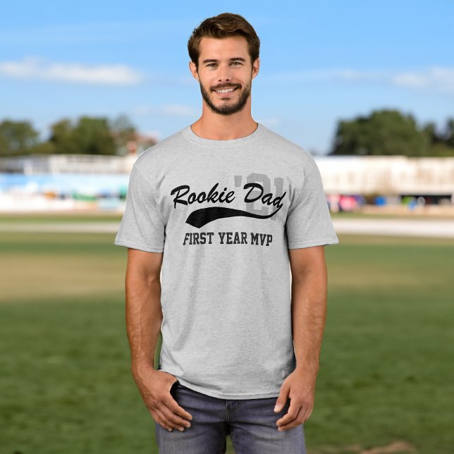 Rookie Vater Erstes Jahr MVP Sporty T-Shirt (rookie dad new dad tshirt)