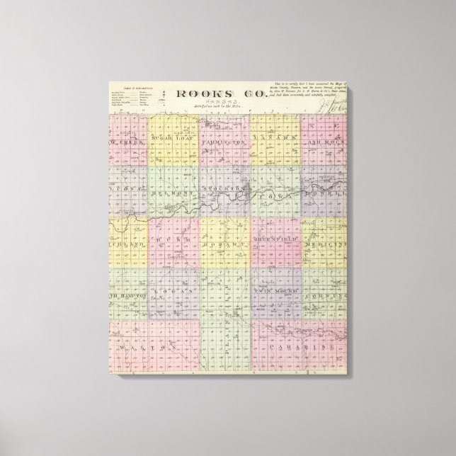 Rooks Landkreis, Kansas Leinwanddruck (Vorderseite)