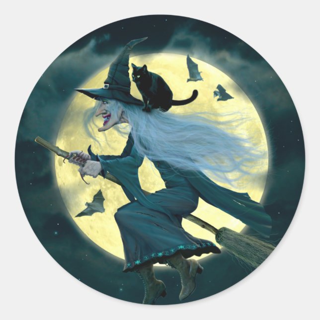 Room Witch Runder Aufkleber (Vorderseite)