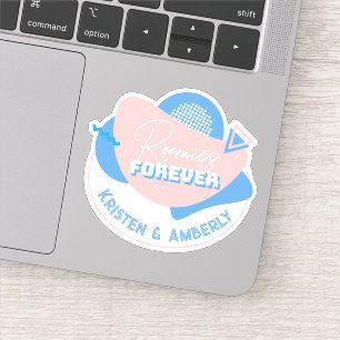 "Roomies forever" Retro-Mitbewohner-individuelle N Aufkleber